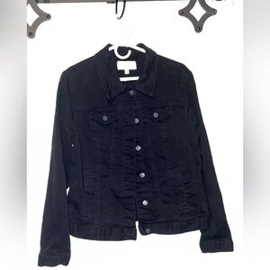 Time and Tru Black Denim Jacket
